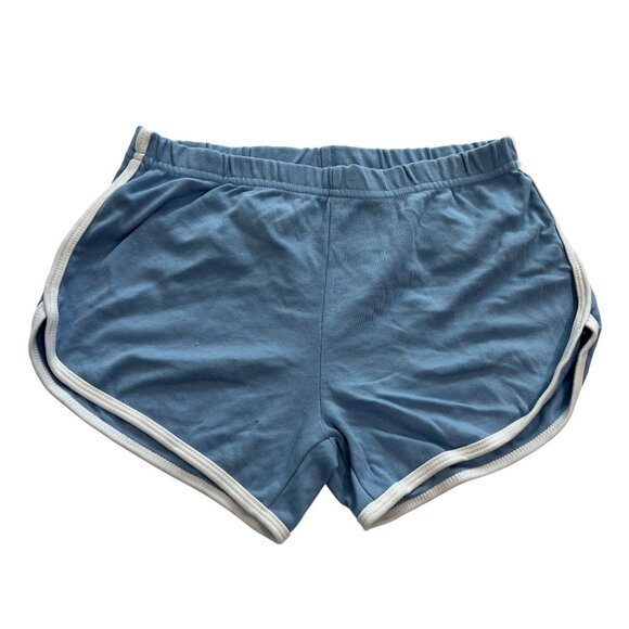 Los Angeles Apparel Interlock Running Shorts in Blue White - Picture 1 of 3